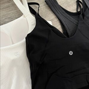 lululemon athletica Black and White Crop Tops